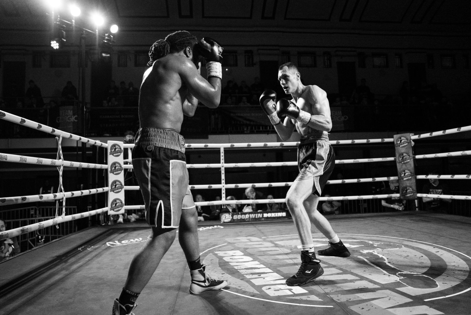 Ed in the ring, focused and ready to train